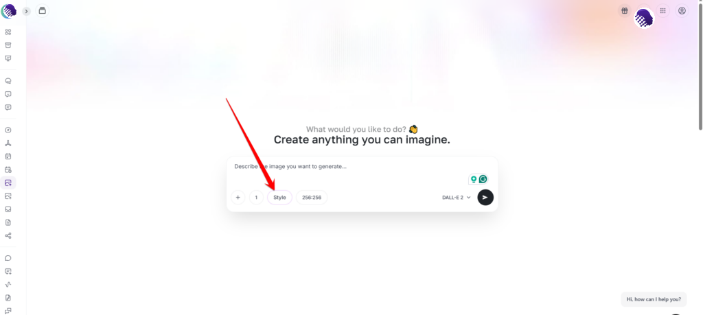 AI Image Pro control for choosing the number of image variations